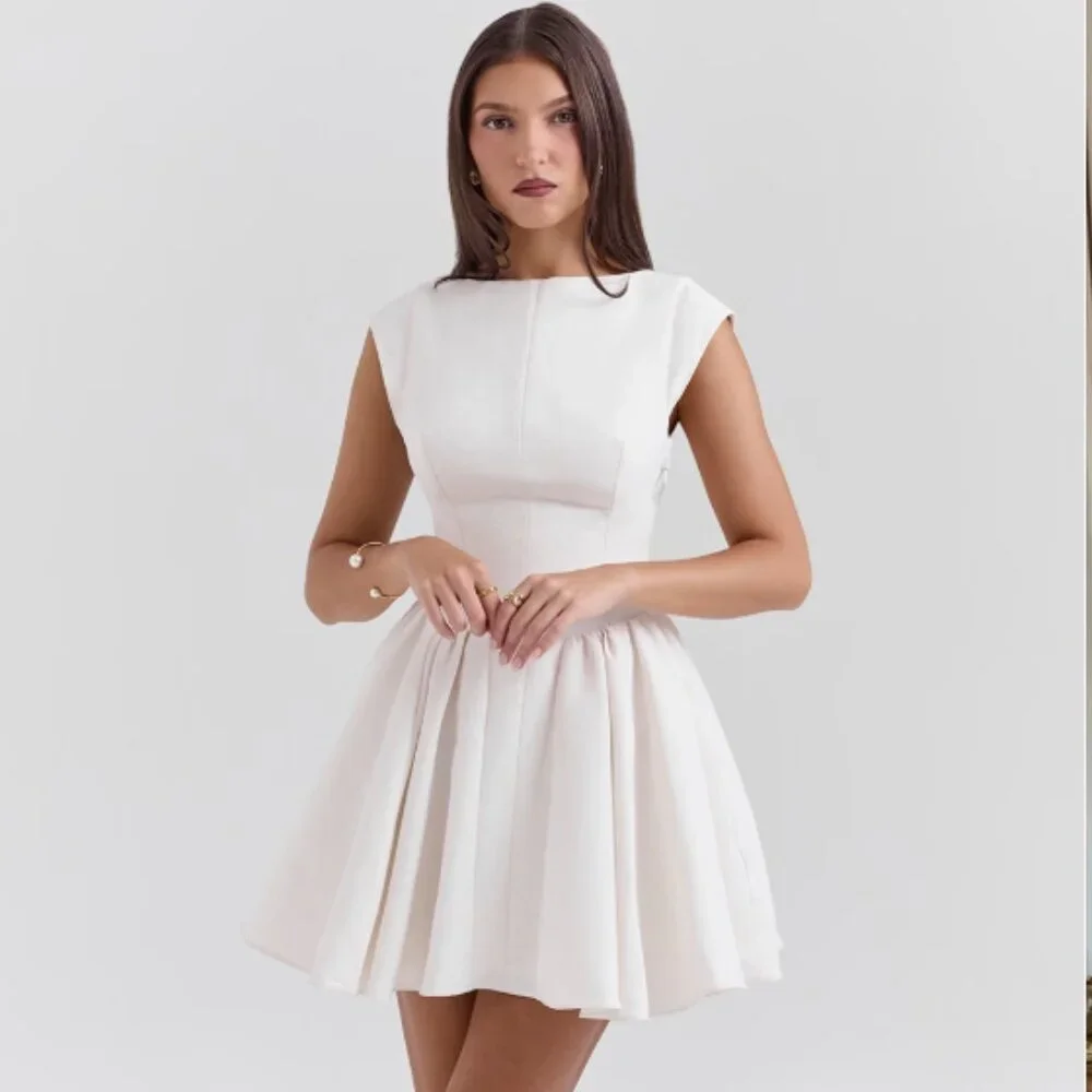 HOUSE OF CB 'Enchant' White Open Back Mini Dress NWT